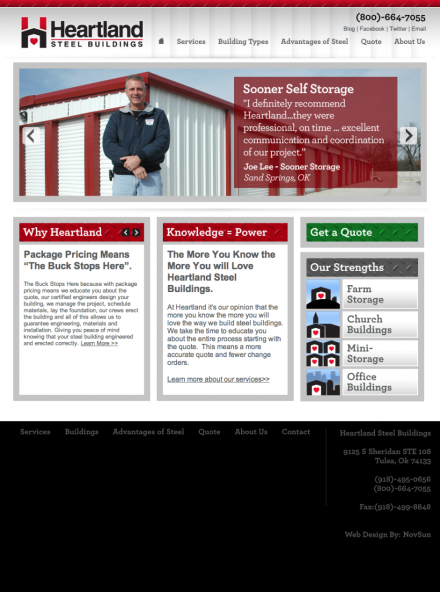 Heartland Steel Buildings Website